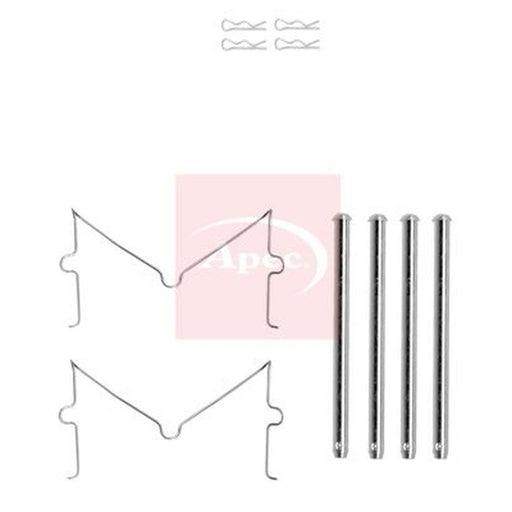 Apec Brake Pad Accessory Fitting Kit Front fits Toyota Hilux VIII Pickup 2015 on