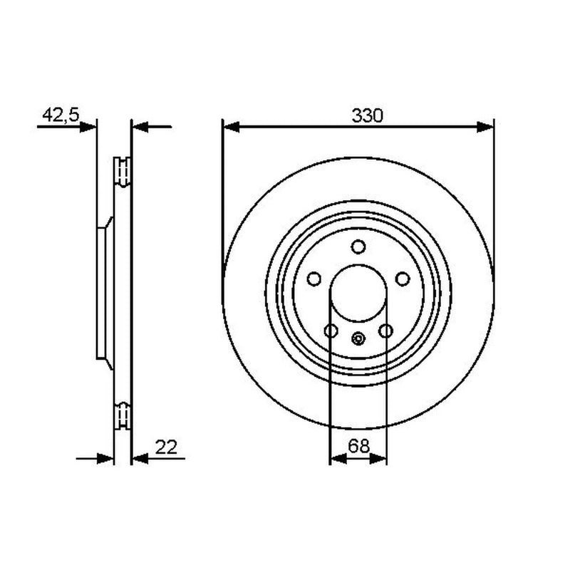 Bosch Front Vented & Rear Vented Brake Discs & Pads fits Audi A6 C6 2006-2011