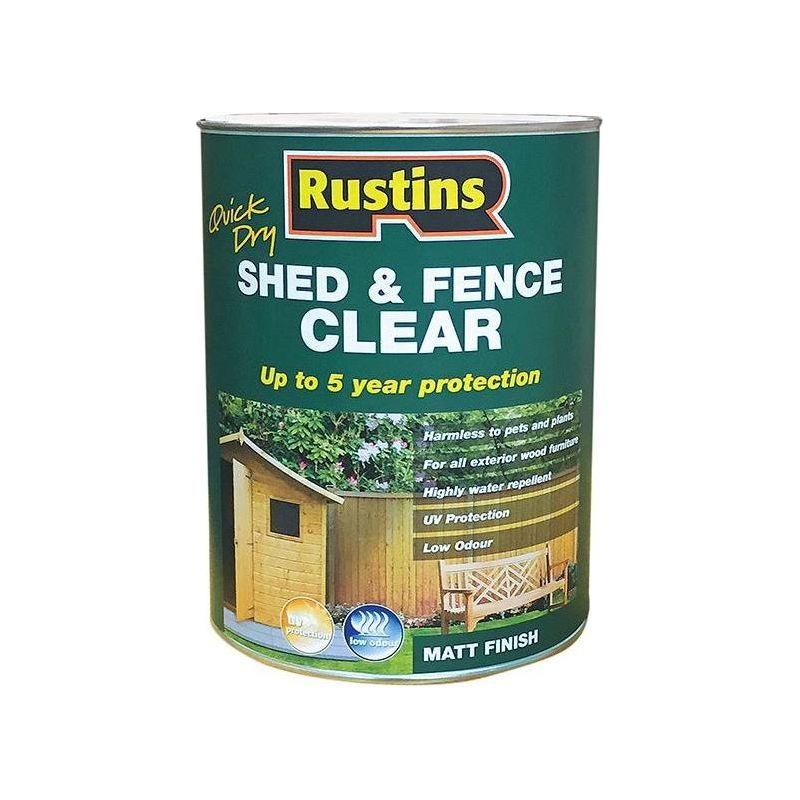 Rustins Quick Dry Shed and Fence Clear Protector 5 litre Rustins - NN4 Online