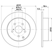 Mintex Front & Rear Brake Discs & Pads fits Toyota Verso 2009-2018 1.6 1.8 2.0