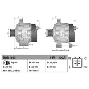 Denso Car Alternator 12V DAN1143