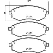 DON Front Brake Pad Set fits Daewoo Korando 1999-2001 2.3
