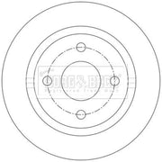 Borg & Beck Front & Rear Brake Discs & Pads fits Ford Fiesta VII 2018 on 1.5