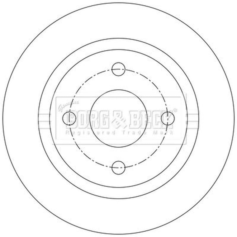 Borg & Beck Front & Rear Brake Discs & Pads fits Ford Fiesta VII 2018 on 1.5