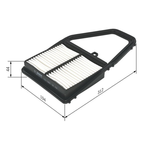 Bosch Engine Air Filter fits Honda Civic VII 2000-2005 1.4 1.5 1.6 1.7