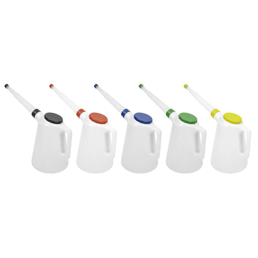 Sealey Oil Containers with Lid & Flexible Spout 5L Set of 5 JDL5SET Sealey - Dynamic Drive