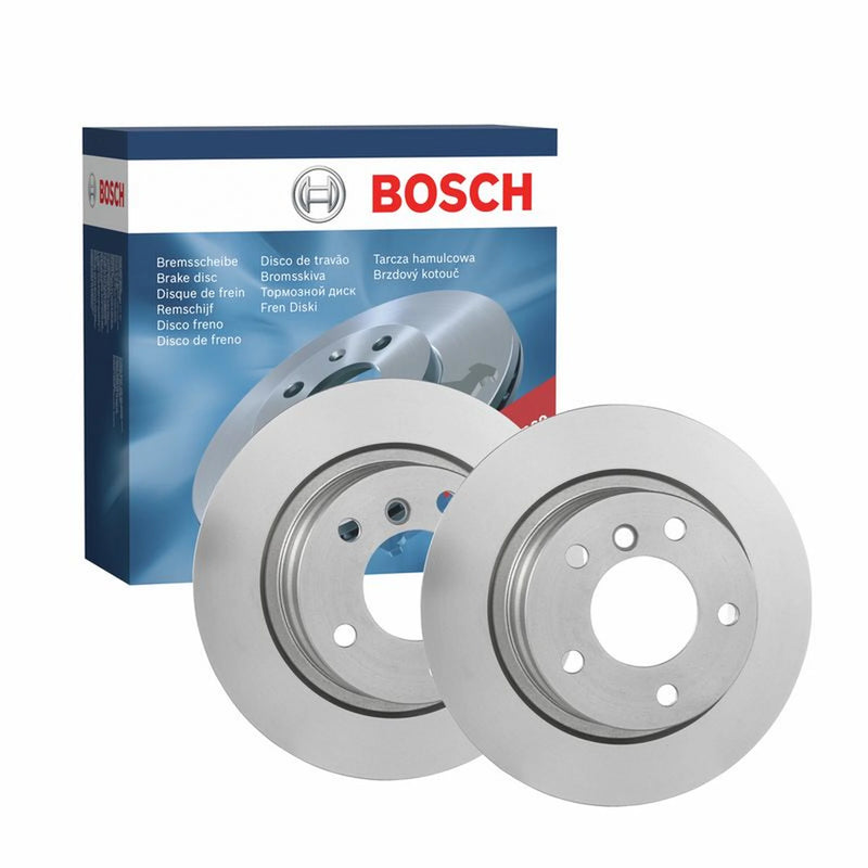 Bosch 2 x Solid Rear Brake Discs 0986479306-x2