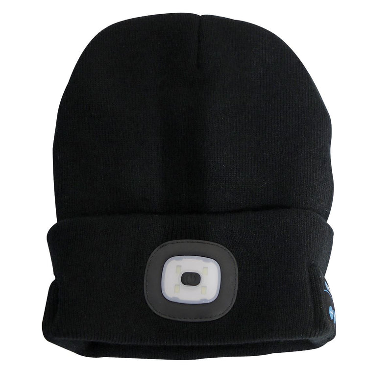 Sealey Beanie Hat 4 SMD LED USB Rechargeable with Wireless Headphones Sealey  - Dynamic Drive