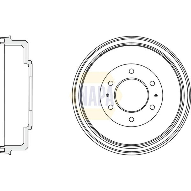 NAPA Brake Drum Assembly Rear fits Fiat Fullback Pickup 2016 on 2.4