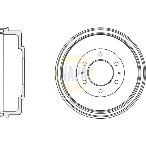 NAPA Brake Drum Assembly Rear fits Fiat Fullback Pickup 2016 on 2.4
