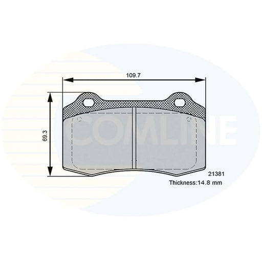 Comline 4 x Front Brake Pad Set fits Citroën DS3 2010-2015 1.2 1.6