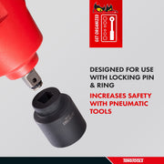 Teng Tools 1/2" Stubby Impact Socket DIN Metric 19mm Teng Tools - Dynamic Drive