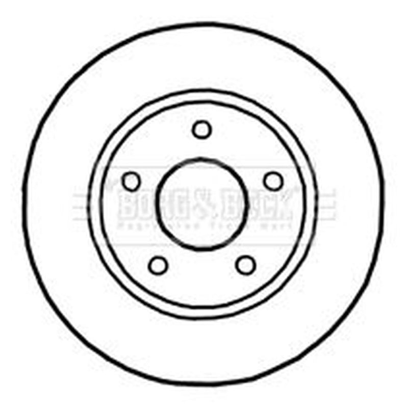 Borg & Beck Front & Rear Brake Discs & Pads fits Dodge Caliber 2006-2007 2.4