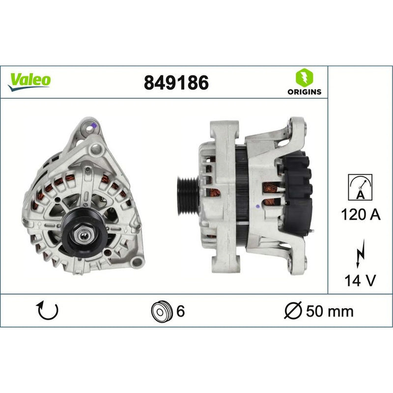 Valeo Car Alternator 12V 849186