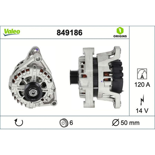 Valeo Car Alternator 12V 849186