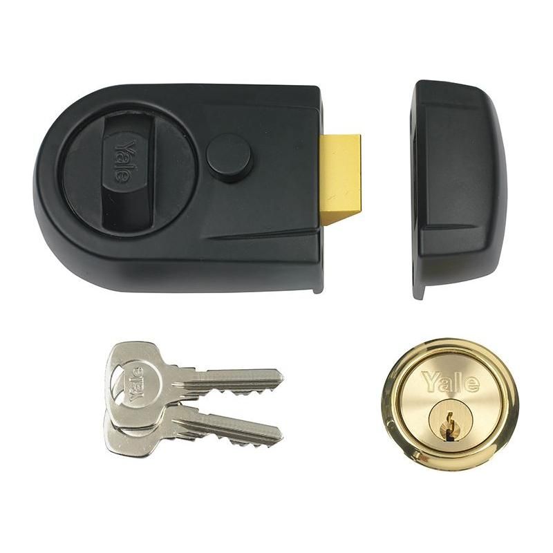 Yale Locks Y3 Nightlatch Modern 60mm Backset Black Finish Visi Yale Locks - Town Tools