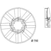 Mahle Radiator Cooling Fan Blade CFW 26 000P