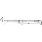 Borg & Beck Brake Hydraulic Hose Line Rear Right BBH8443