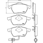 Mintex Front Brake Pad Set fits Ford Galaxy 1996-2006 1.9 2.0 2.3