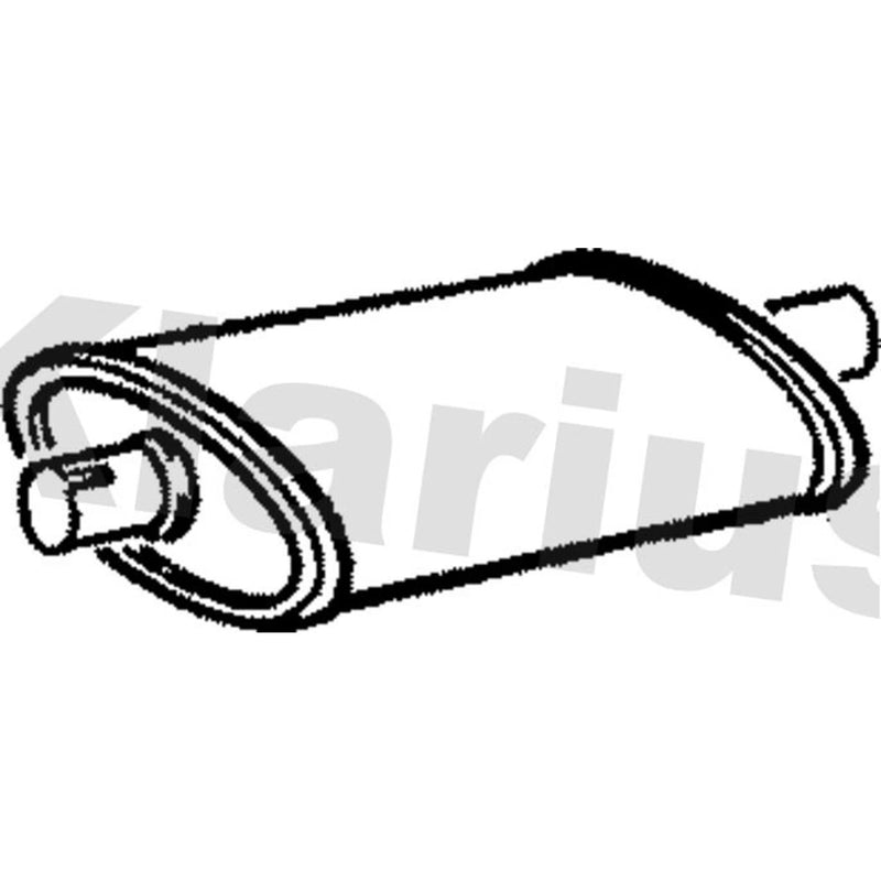 Klarius Box With Centre Pipe Centre fits Renault Master I 1980-1998 2.0 2.4