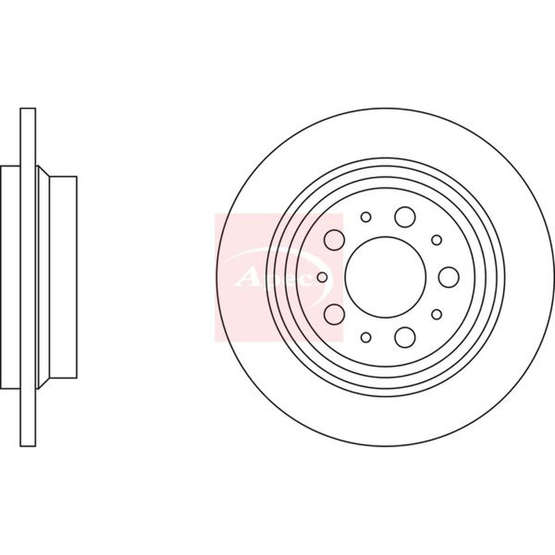Apec Front Vented & Rear Vented Brake Discs & Pads fits Volvo V70 2004-2007