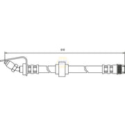 NAPA Brake Hydraulic Hose Line Front fits Opel Movano A 1999-2001 2.5 2.8