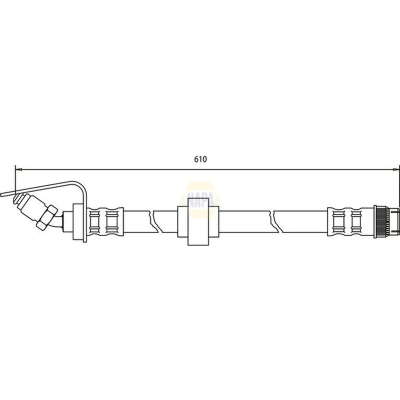 NAPA Brake Hydraulic Hose Line outer NBH1227
