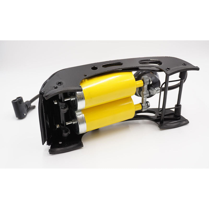 AA Double Barrel Cylinder Tyre Foot Pump Air Inflator Car Van Bicycle Bike AA - Dynamic Drive