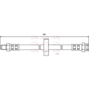Apec Brake Hydraulic Hose Line Rear fits Citroën Relay I 1994-2002 1.9 2.5 2.8