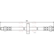 Apec Brake Hydraulic Hose Line Rear HOS3480