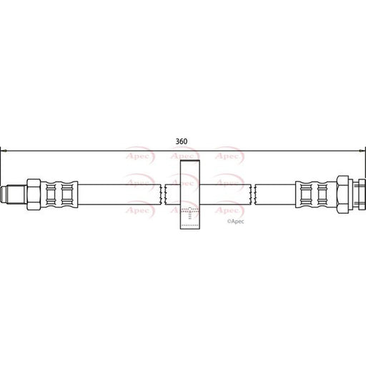 Apec Brake Hydraulic Hose Line Rear fits Citroën Relay I 1994-2002 1.9 2.5 2.8