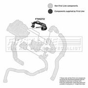 First Line Intercooler Turbo Charge Air Hose fits Dacia Logan 2005-2012 1.5