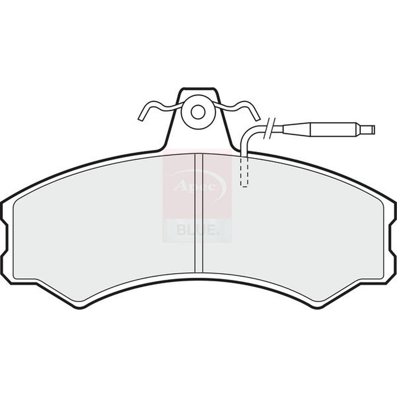 Apec Front Brake Pad Set fits Fiat Ducato 1982-1994 1.8 1.9 2.0 2.4 2.5
