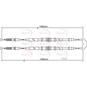 Apec Handbrake Cable Right Rear CAB1462