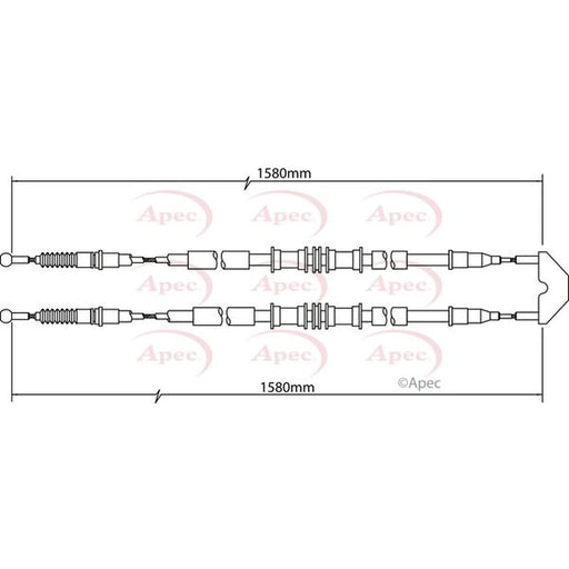 Apec Handbrake Cable Right Rear CAB1462