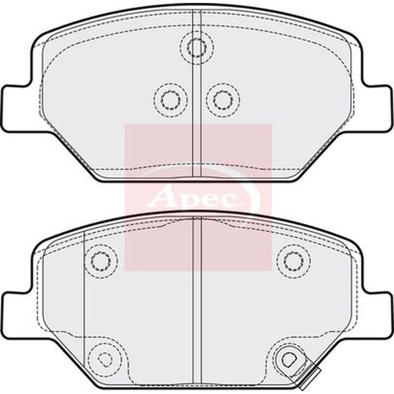 Apec Front Brake Pad Set fits Opel Insignia B Country Tourer 2017-2018 2.0