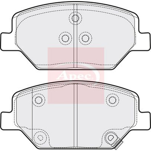 Apec Front Brake Pad Set fits Opel Insignia B Country Tourer 2017-2018 2.0