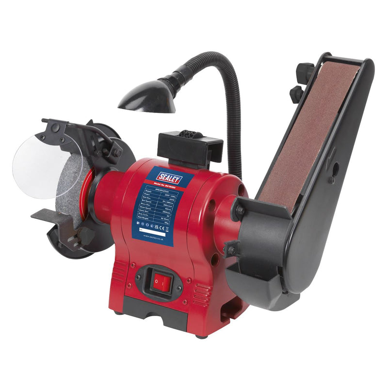 Sealey Bench Grinder 150mm with 50mm Belt Sander & Light 250W/230V BG150BS Sealey  - Dynamic Drive
