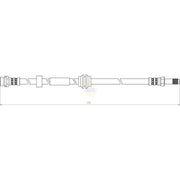 NAPA Brake Hydraulic Hose Line Front NBH1074