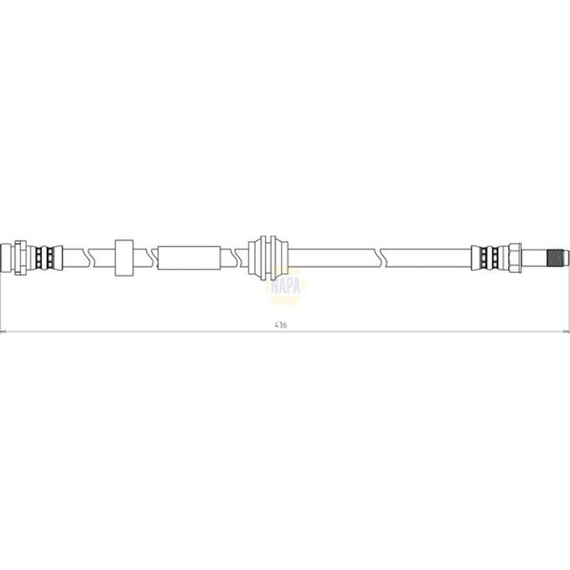 NAPA Brake Hydraulic Hose Line Front NBH1074