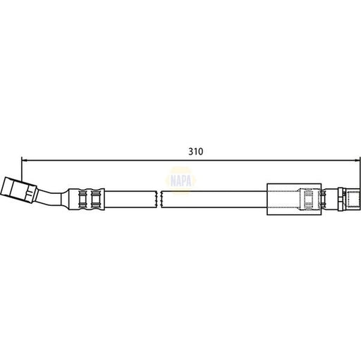 NAPA Brake Hydraulic Hose Line Front NBH1013