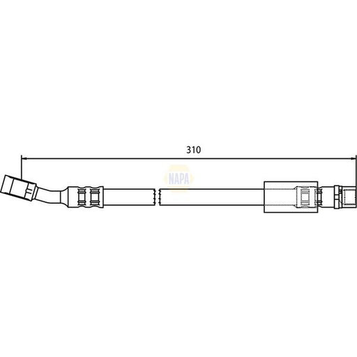 NAPA Brake Hydraulic Hose Line Front fits Opel Combo Box Body 2001 on 1.6 1.7