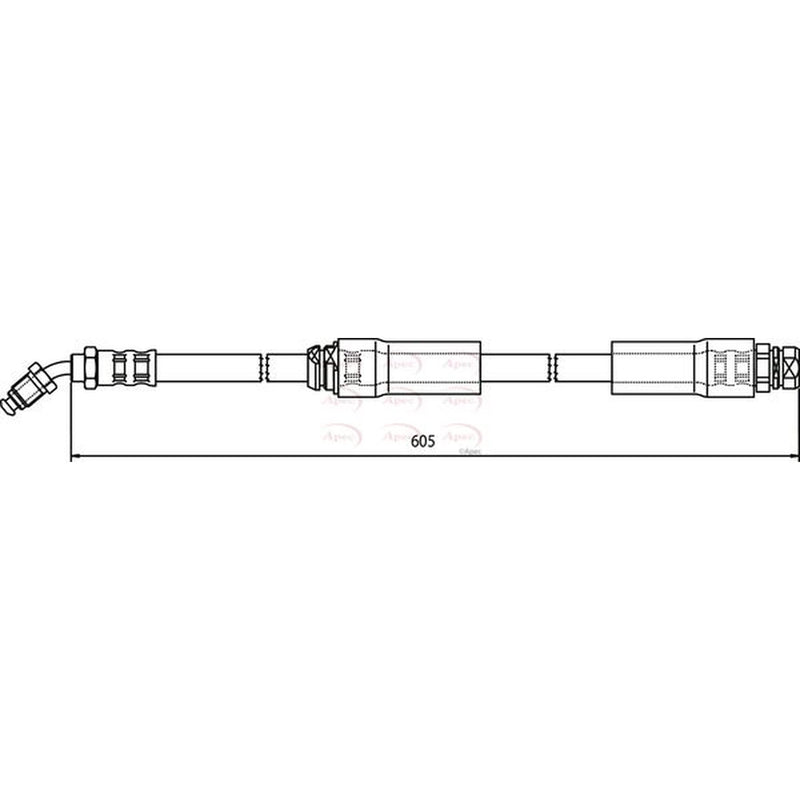 Apec Brake Hydraulic Hose Line Front Right fits VW Golf 2002-2005 3.2