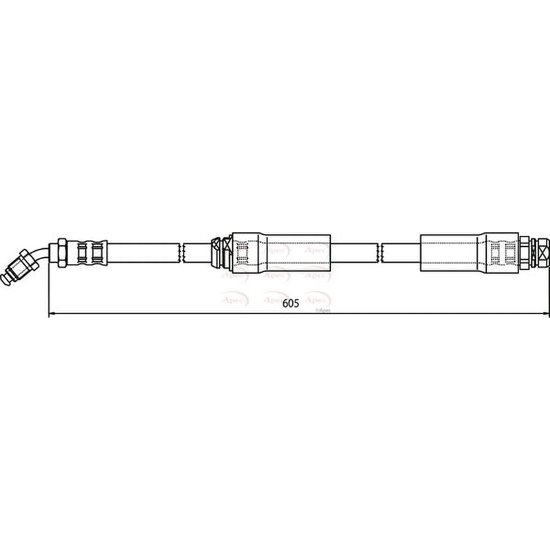Apec Brake Hydraulic Hose Line Front Right HOS3608