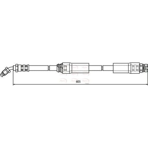 Apec Brake Hydraulic Hose Line Front Right HOS3608