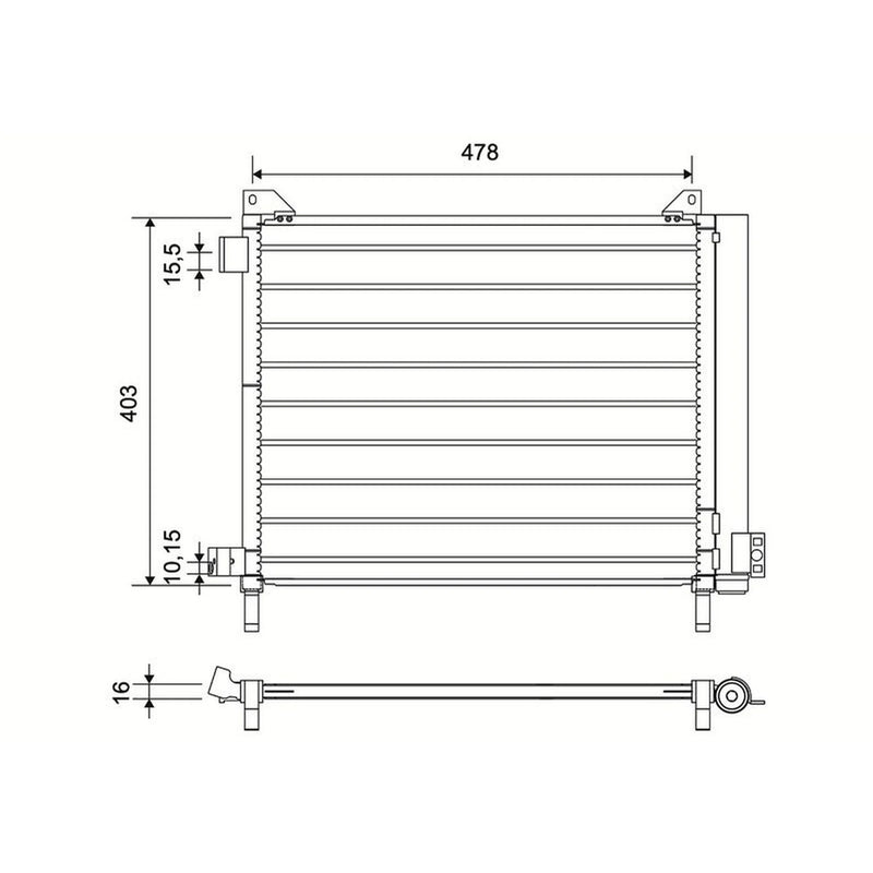 Valeo Air Conditioning Condenser 822827