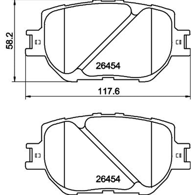 DON Front Brake Pad Set fits Lexus Is III 2013-2020