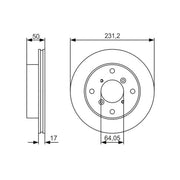 Bosch Front Brake Vented Discs & Pads fits Suzuki Swift 1989-2005 1.0 1.3