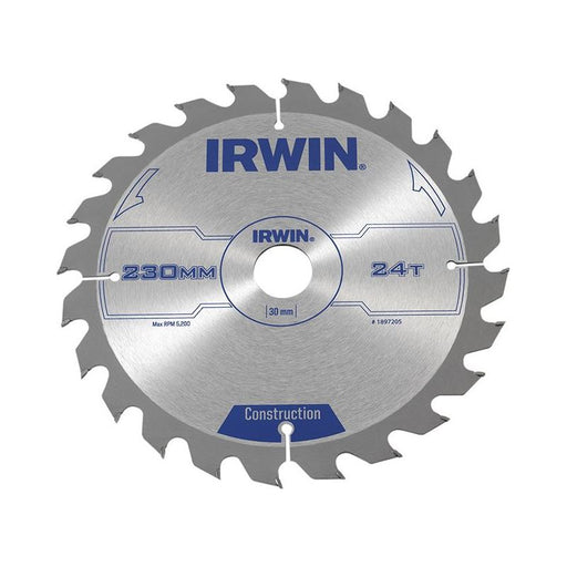 Irwin® Construction Circular Saw Blade 230 x 30mm x 24T ATB IRWIN® - Dynamic Drive