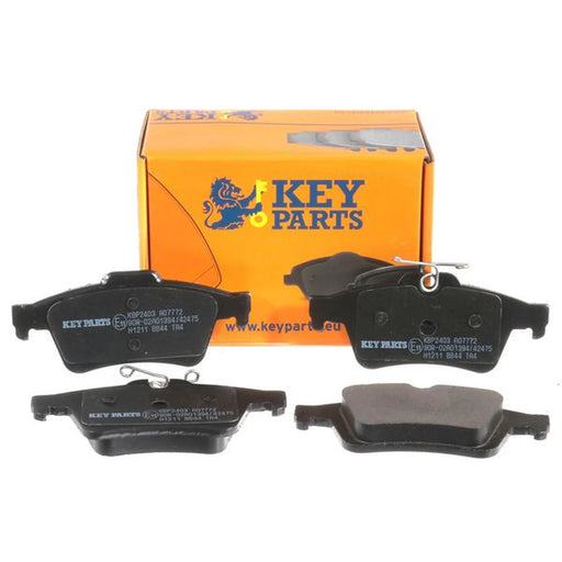 Key Parts 4 x Rear Brake Pad Set fits Ford C-Max II 2010-2019 1.0 1.5 1.6 2.0